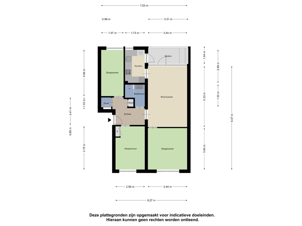 Bekijk plattegrond van Appartement van Linnaeusstraat 230