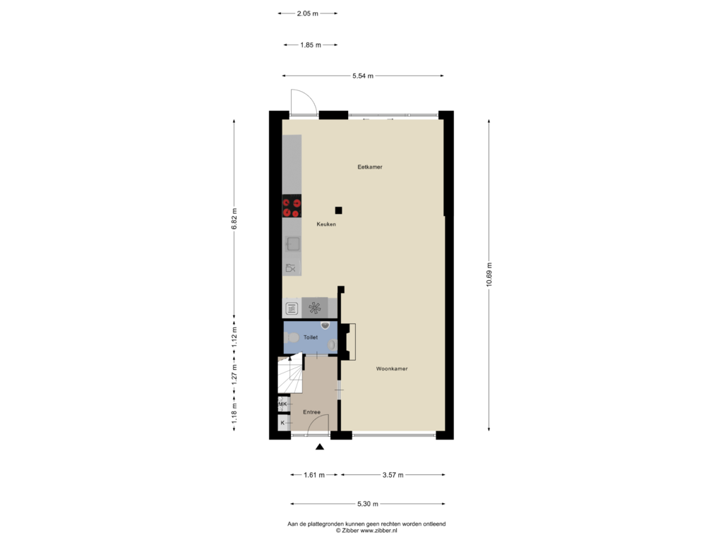 View floorplan of Begane grond of Stuimellaan 41