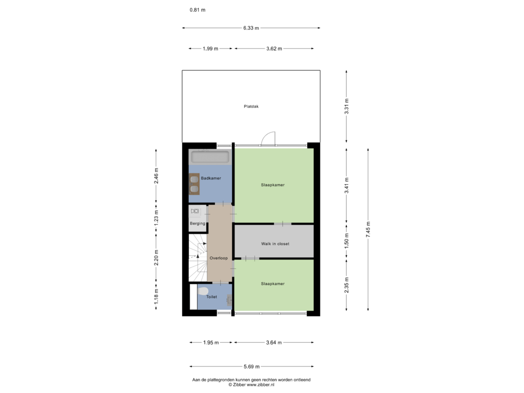 View floorplan of Eerste verdieping of Stuimellaan 41