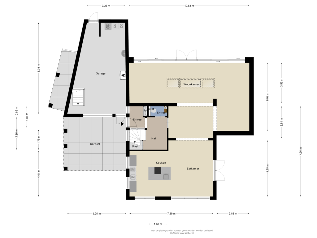 Bekijk plattegrond van Begane grond van Tonterstraat 17