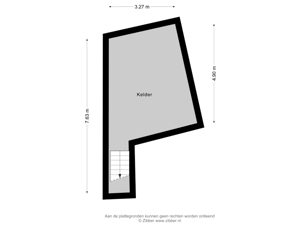 Bekijk plattegrond van Kelder van Tonterstraat 17