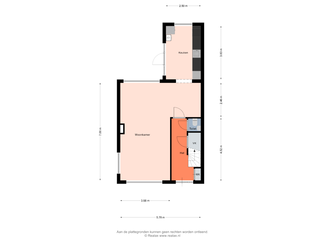 Bekijk plattegrond van Begane grond van Jac. van Maerlantlaan 32