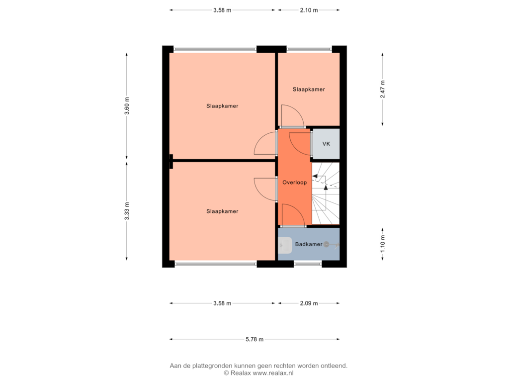 Bekijk plattegrond van Verdieping 1 van Jac. van Maerlantlaan 32