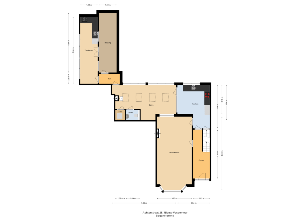 Bekijk plattegrond van Begane grond van Achterstraat 28