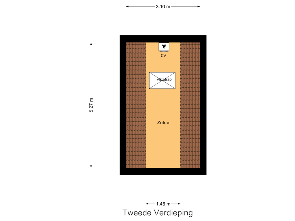 Bekijk plattegrond van Tweede Verdieping van Haerenshof 1