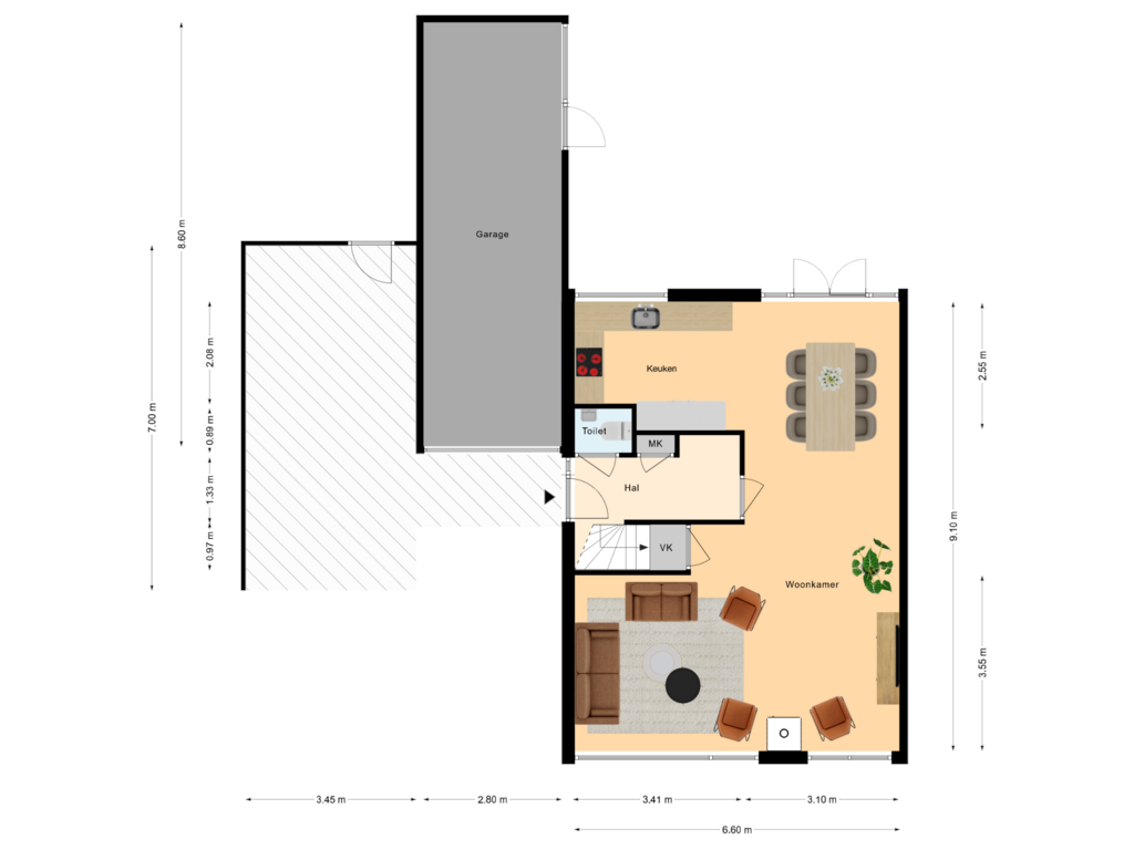 Bekijk plattegrond van Begane Grond van Martenastate 2