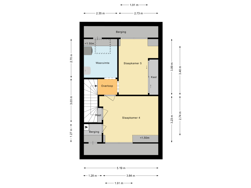 Bekijk plattegrond van Tweede verdieping van G.H. Roeterdinkstraat 3