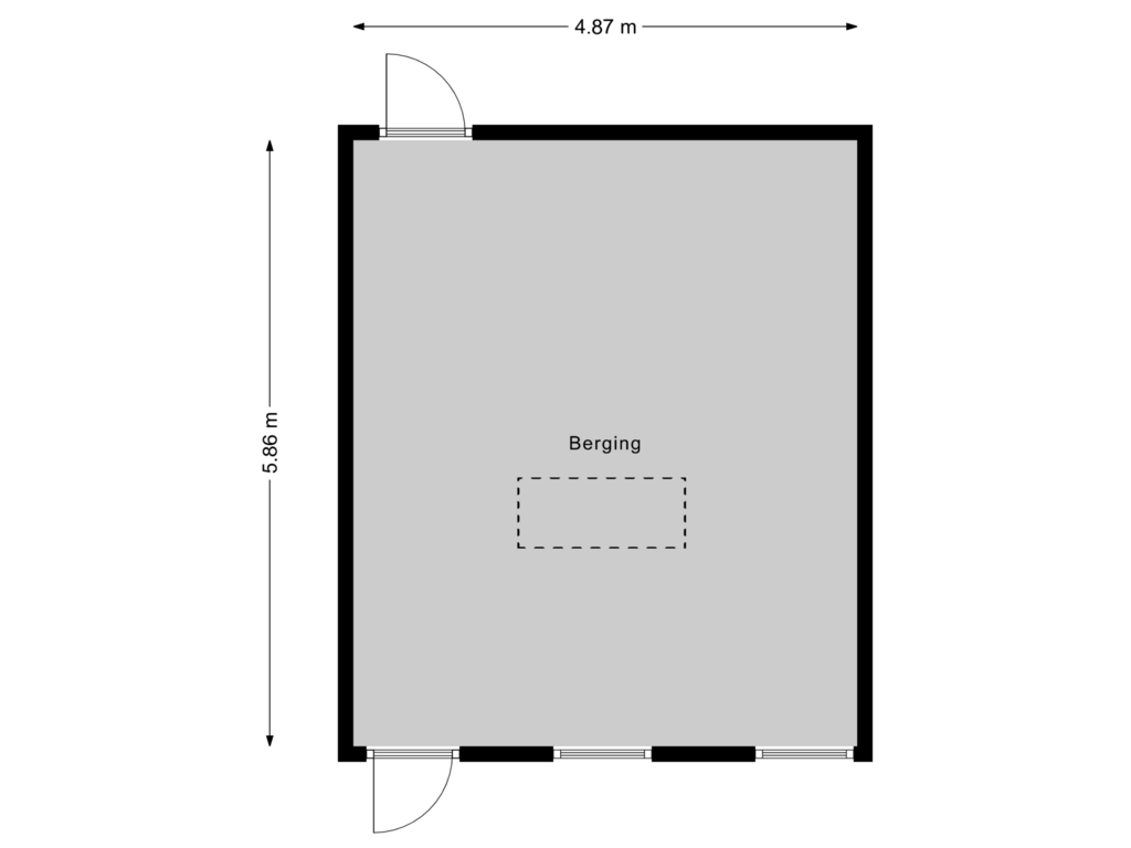 Bekijk plattegrond van Berging van G.H. Roeterdinkstraat 3