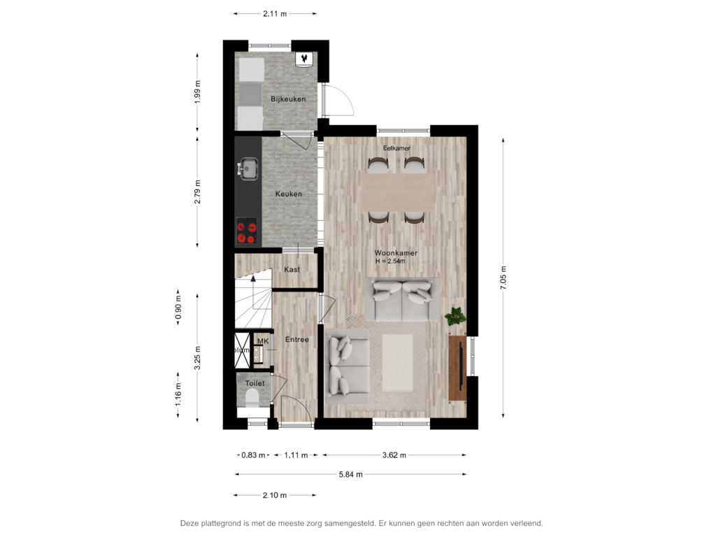 View floorplan of Begane grond of Schrouwenberg 4