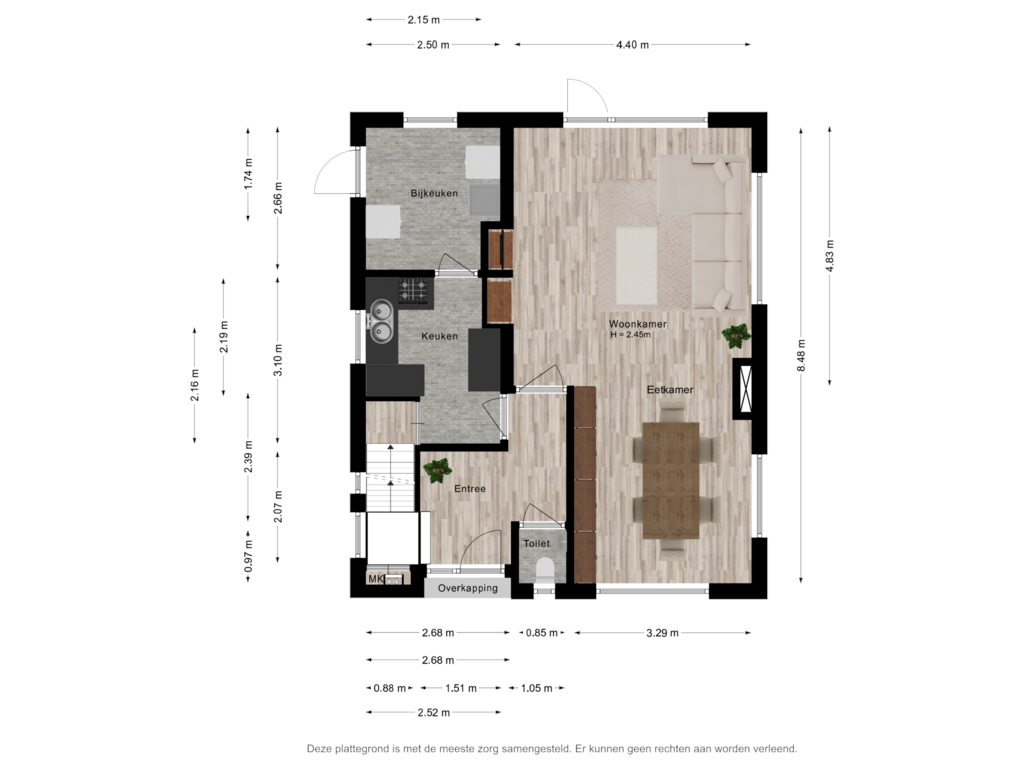 View floorplan of Begane grond of Koninginnelaan 14