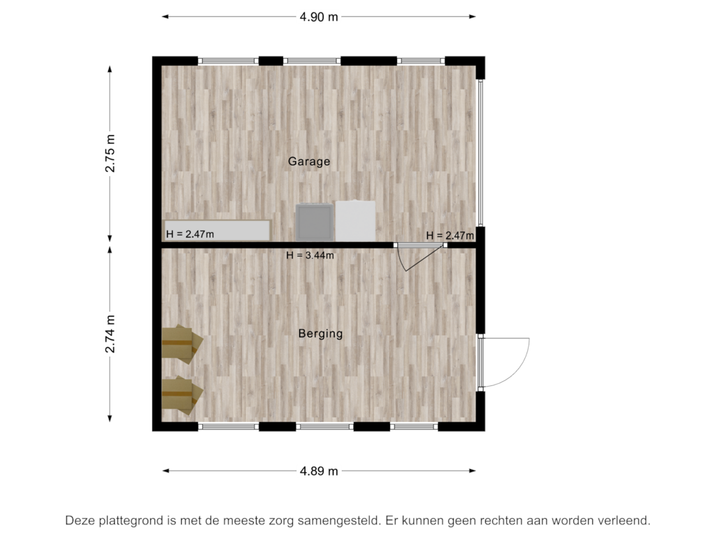 View floorplan of Garage  of Koninginnelaan 14