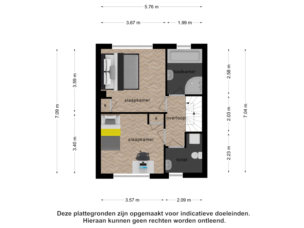 Bekijk plattegrond van 2_1e verdieping van De Meij van Streefkerkstraat 13