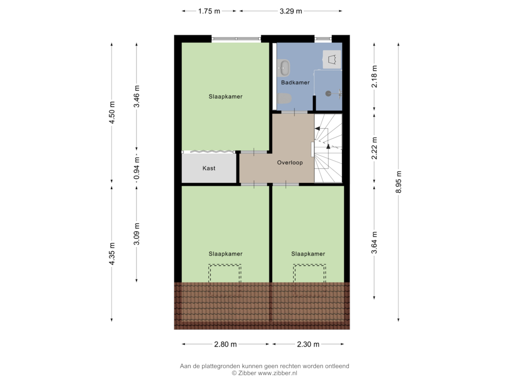 Bekijk plattegrond van Eerste verdieping van Muntstraat 84