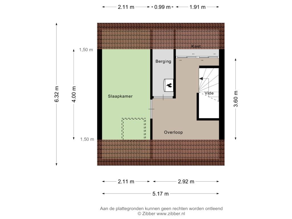 Bekijk plattegrond van Tweede verdieping van Muntstraat 84