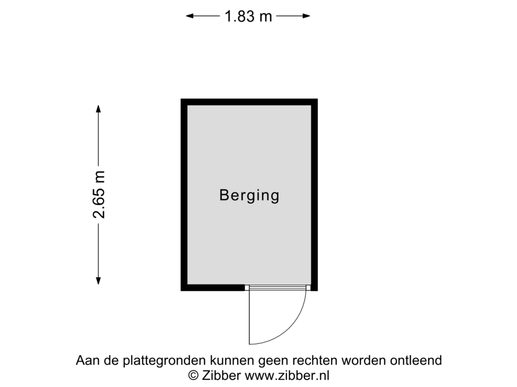 Bekijk plattegrond van Berging van Muntstraat 84