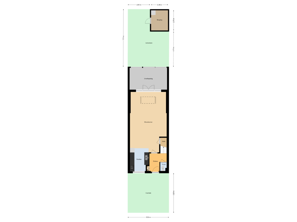 Bekijk plattegrond van Situatie van Hoogtij 58