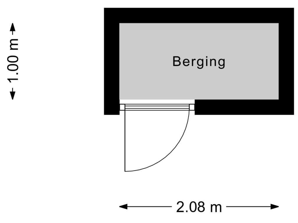 View floorplan of berging of Ronsseweg 19