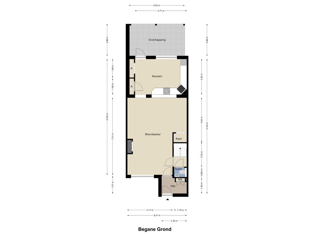 Bekijk plattegrond van Begane Grond van Schutterijlaan 17-A