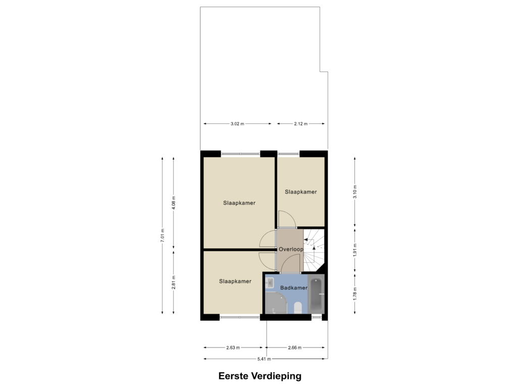 Bekijk plattegrond van Eerste Verdieping van Schutterijlaan 17-A