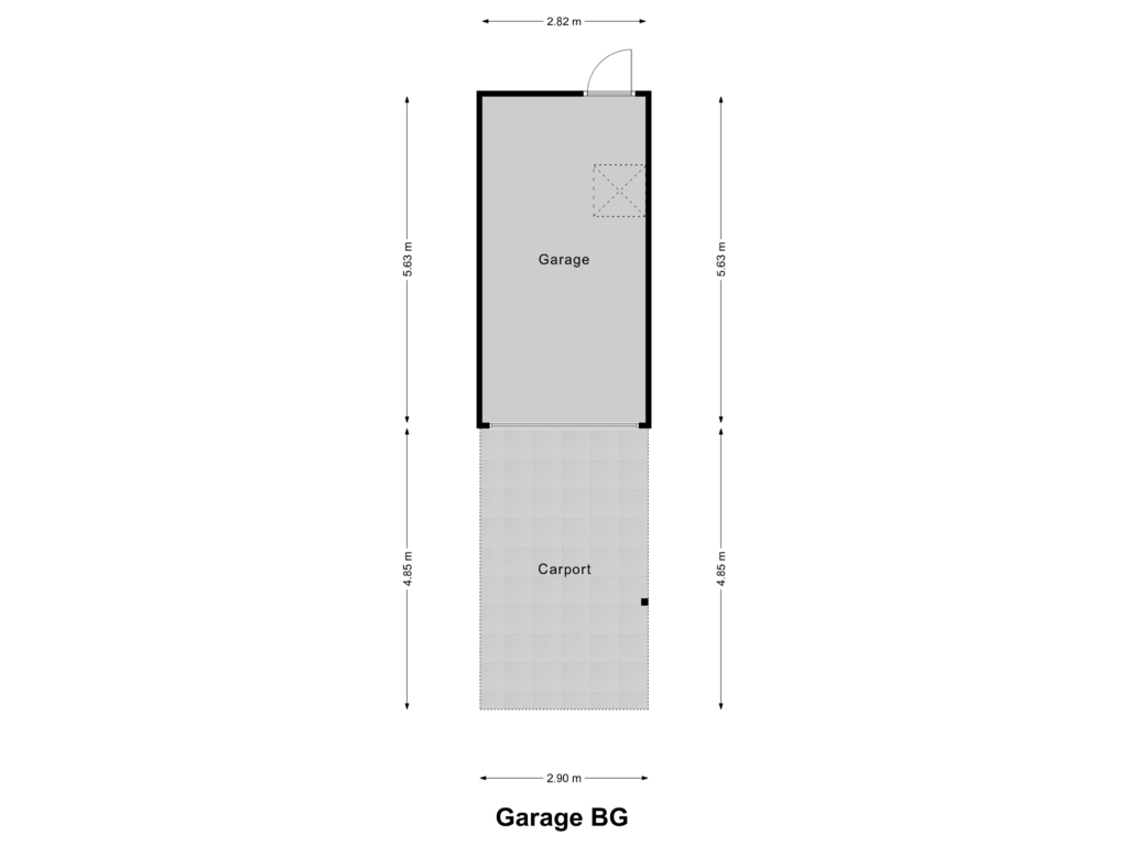 Bekijk plattegrond van Garage BG van Schutterijlaan 17-A