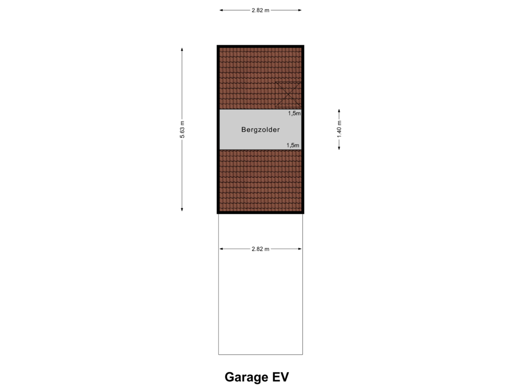 Bekijk plattegrond van Garage EV van Schutterijlaan 17-A