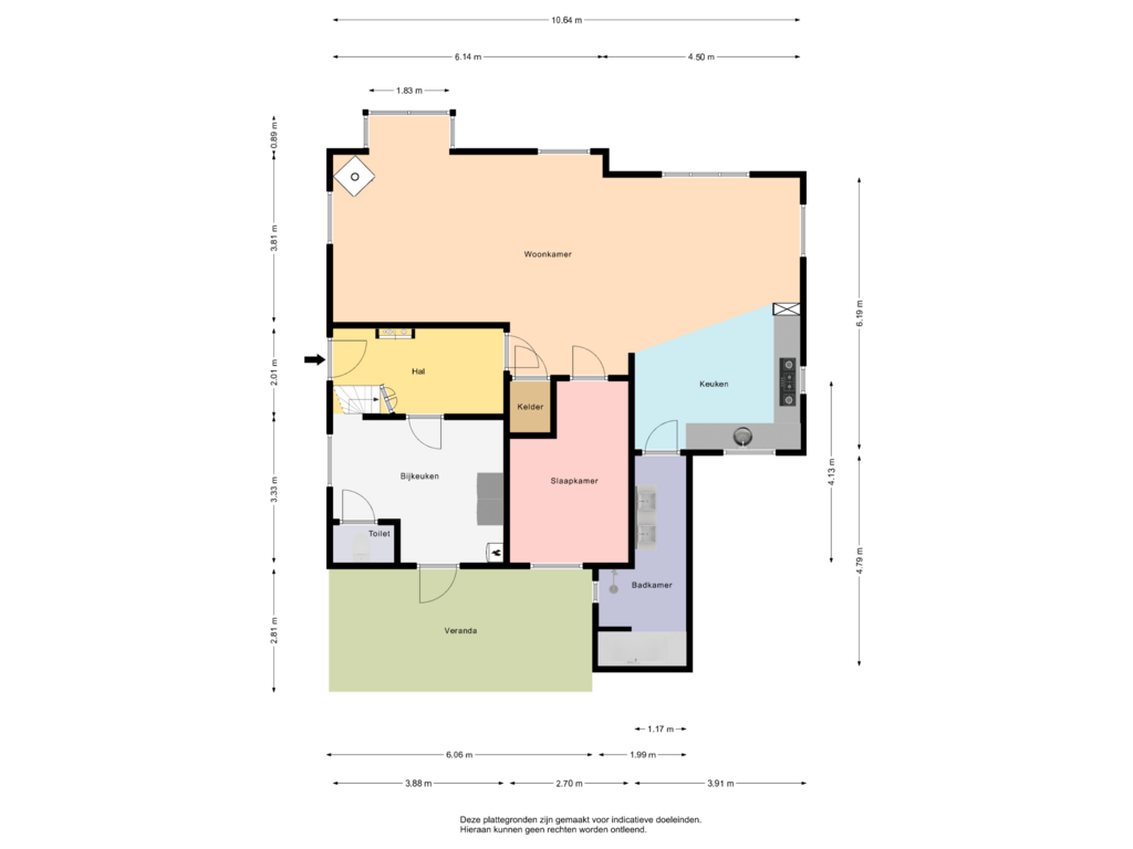 Bekijk plattegrond van First floor van Hoofdstraat Oost 70