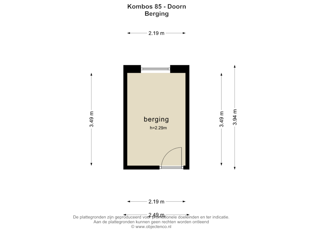 Bekijk plattegrond van Berging van Kombos 85