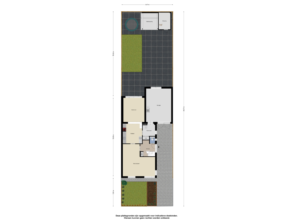 Bekijk plattegrond van Begane Grond  Tuin van De Treaskes 16