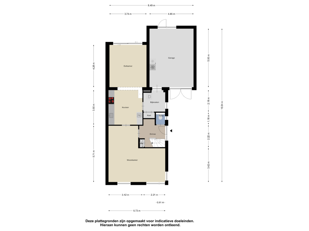 Bekijk plattegrond van Begane Grond van De Treaskes 16