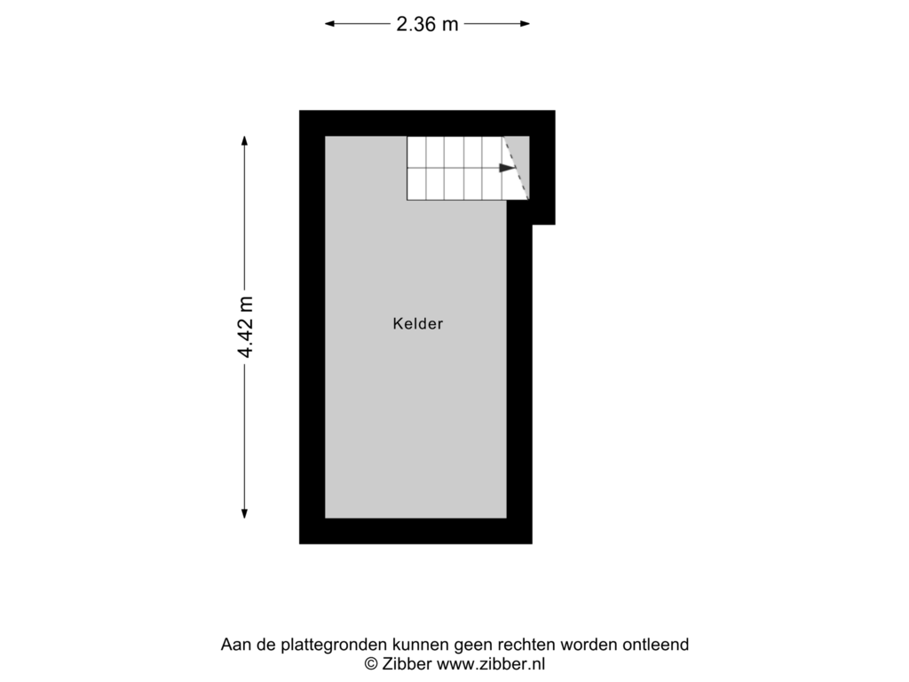 Bekijk plattegrond van Kelder van Lichtenbergseweg 41