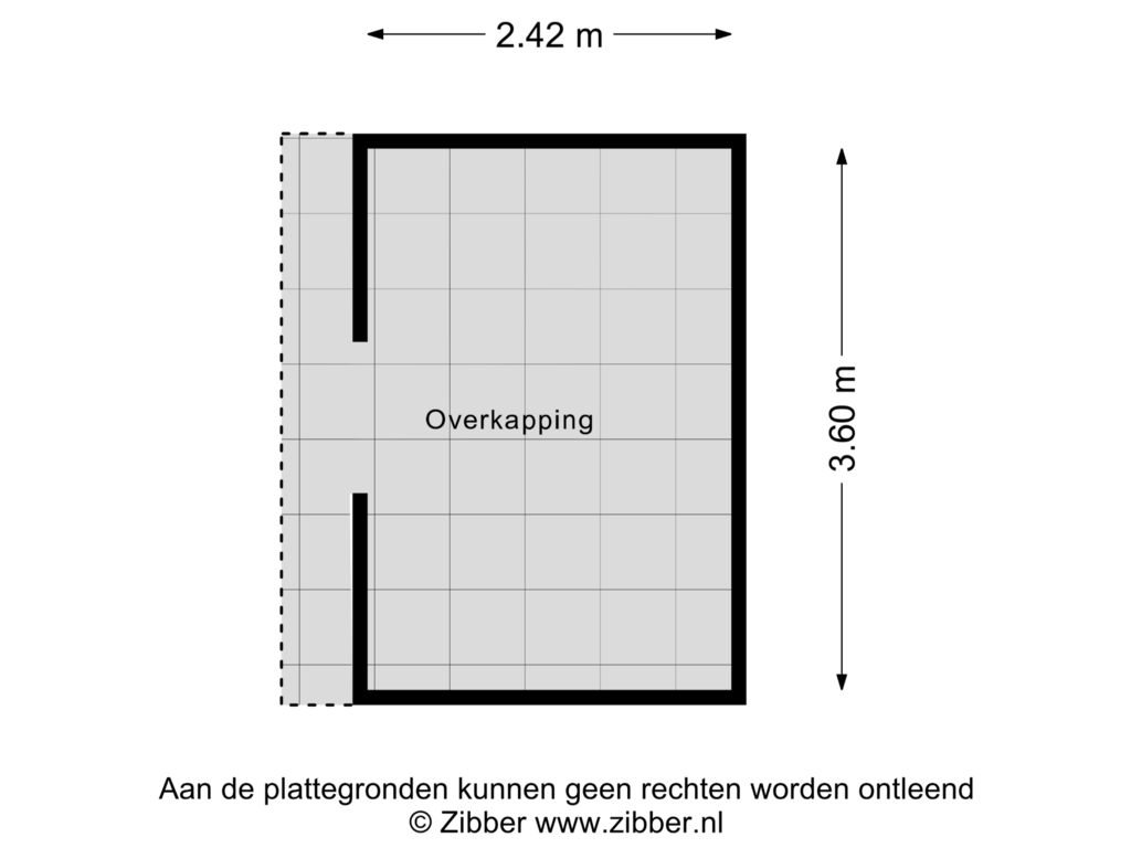 Bekijk plattegrond van Overkapping van Lichtenbergseweg 41