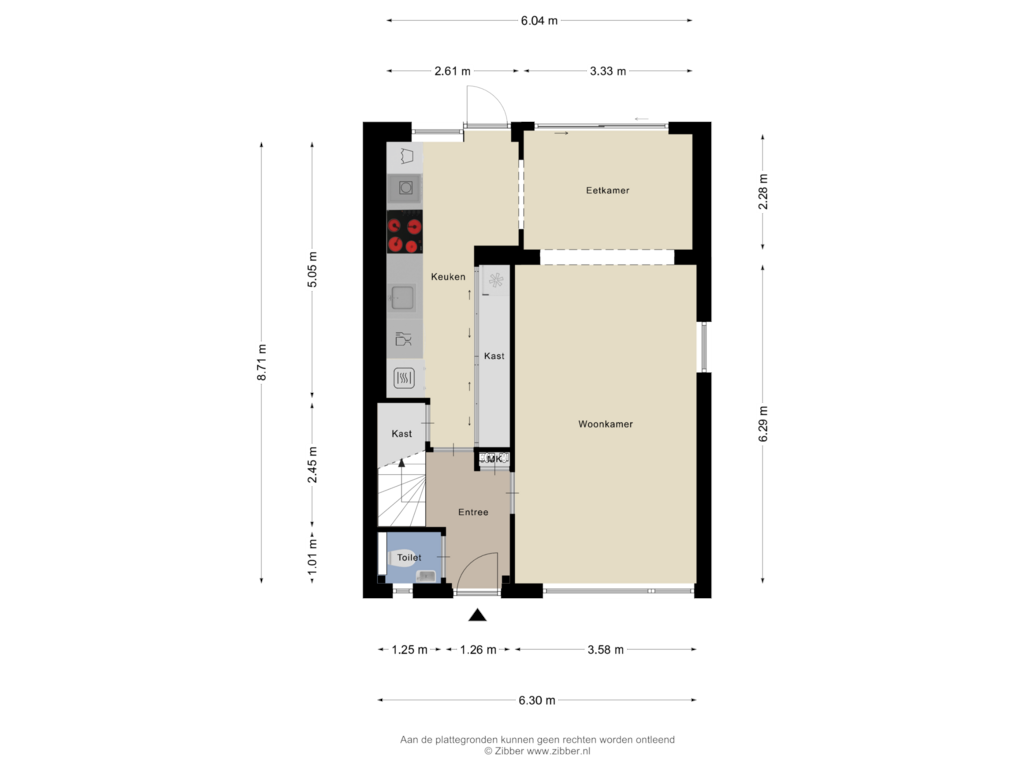 View floorplan of Begane Grond of Willibrordusweg 66