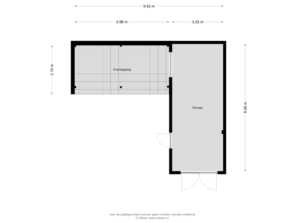 View floorplan of Garage of Willibrordusweg 66