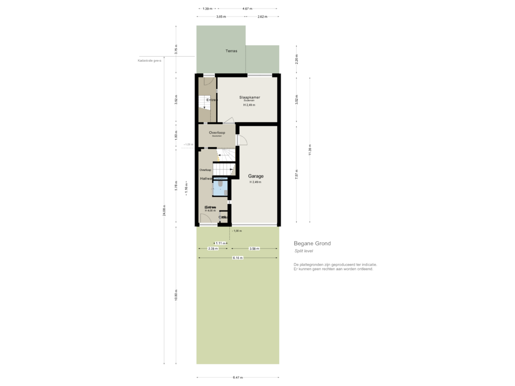 Bekijk plattegrond van floor 0 van Bergenboulevard 66