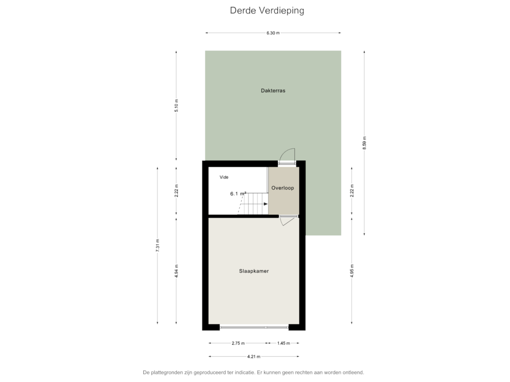 Bekijk plattegrond van floor 3 van Bergenboulevard 66