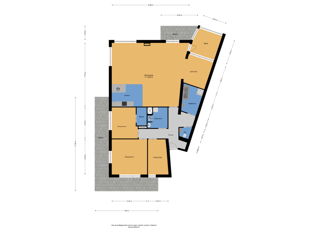 Bekijk plattegrond van Appartement van Zuiderzee op Zuid 96