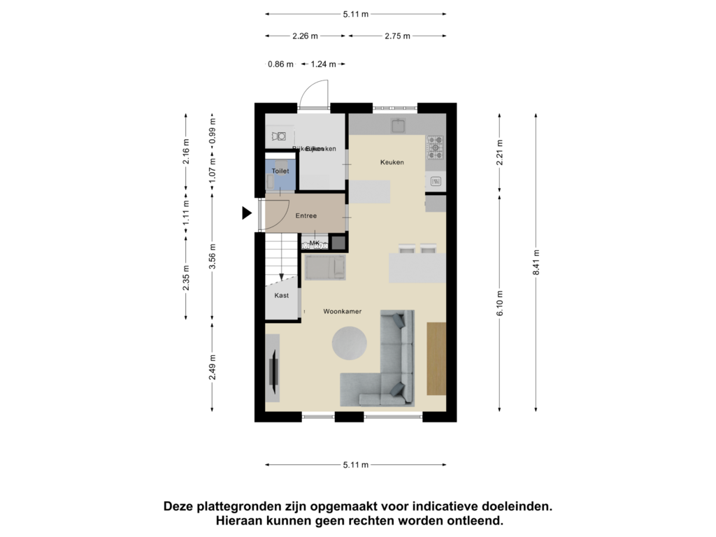 View floorplan of Begane Grond of Tarweveld 7