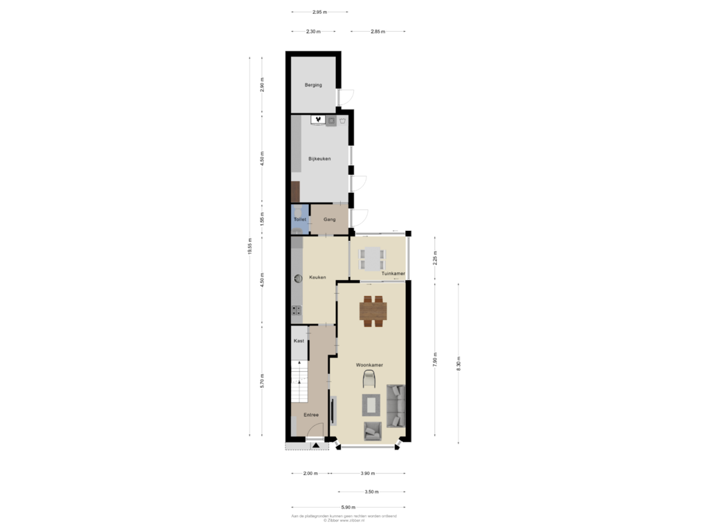 Bekijk plattegrond van Begane Grond van Norbertijnenstraat 44