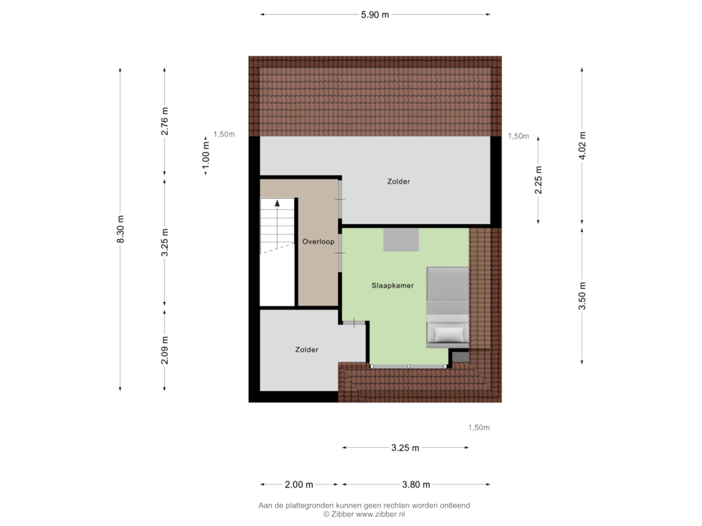 Bekijk plattegrond van Zolder van Norbertijnenstraat 44