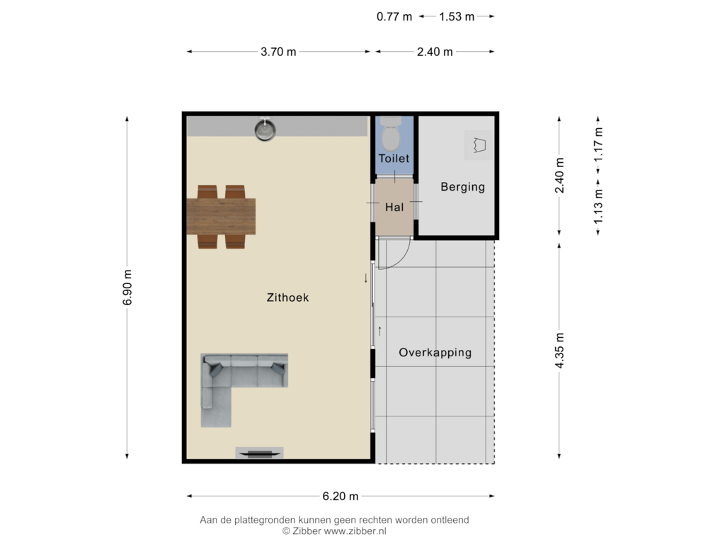 Bekijk plattegrond van Tuinhuis van Norbertijnenstraat 44