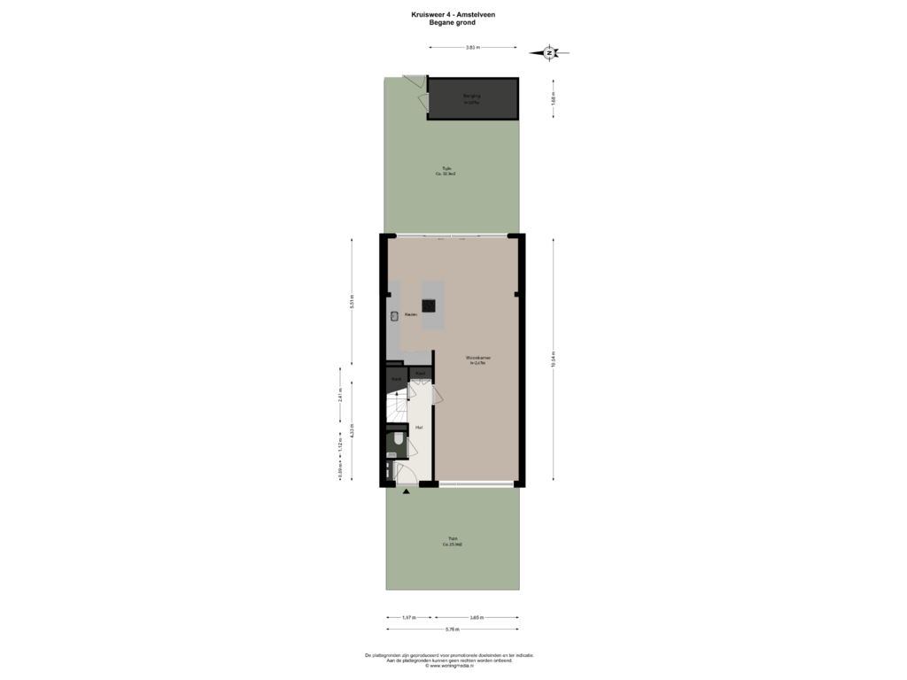 Bekijk plattegrond van Begane grond van Kruisweer 4