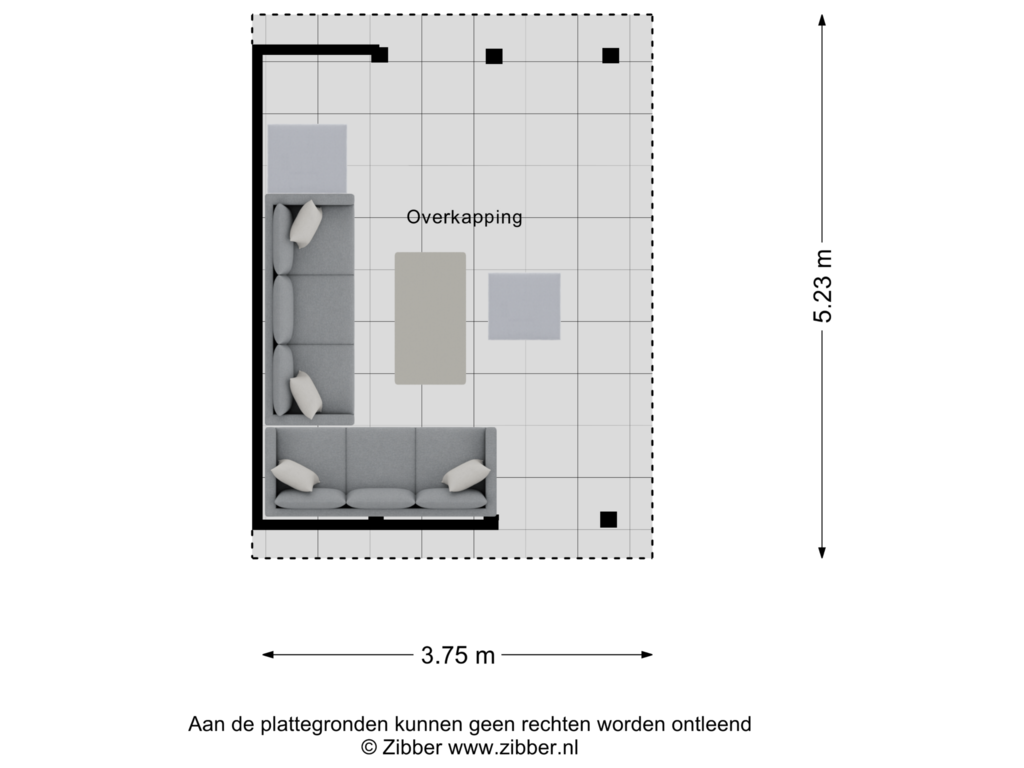 Bekijk plattegrond van Overkapping van Pastoor van der Heijdenstraat 8