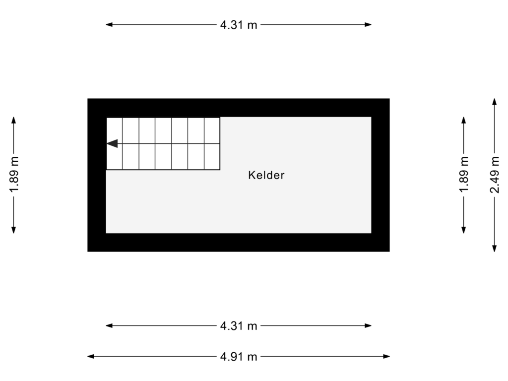 Bekijk plattegrond van Kelder van Dordseweg 82