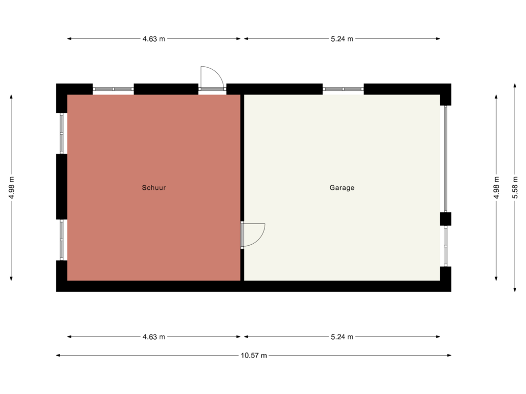 Bekijk plattegrond van Garage/Schuur van Dordseweg 82