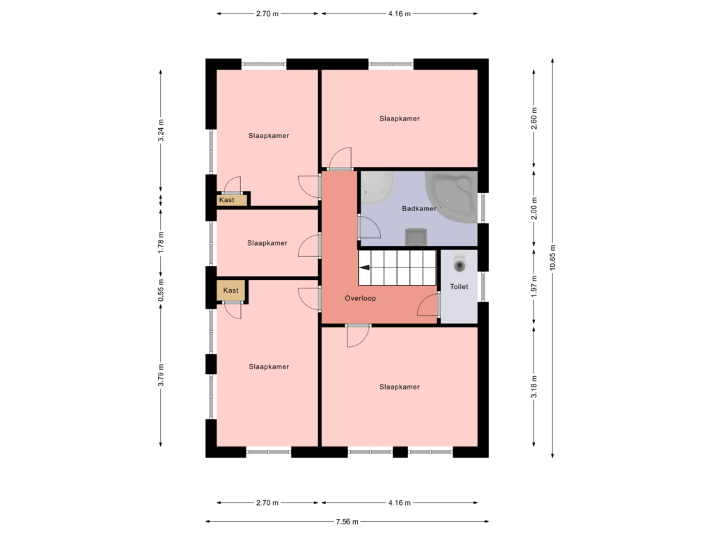 Bekijk plattegrond van 1e Verdieping van Dordseweg 82