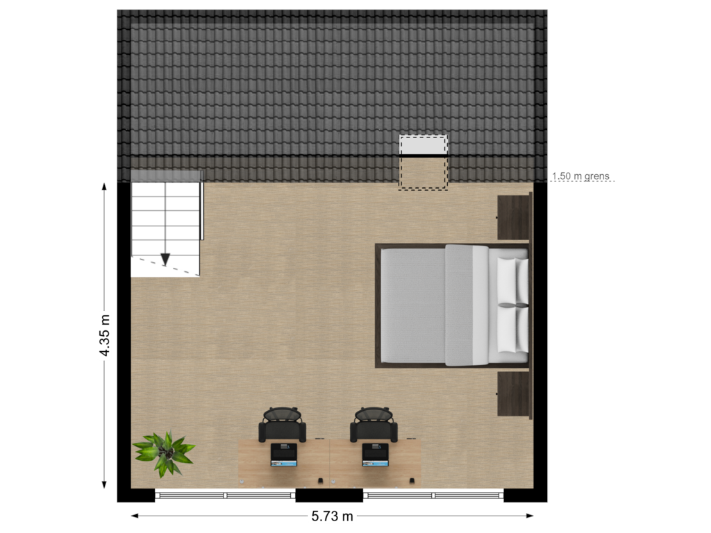 Bekijk plattegrond van 2de etage van Wilhelminalaan 20