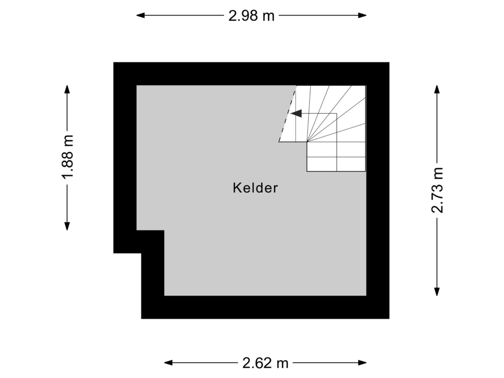 View floorplan of Kelder of Grootschoterweg 68