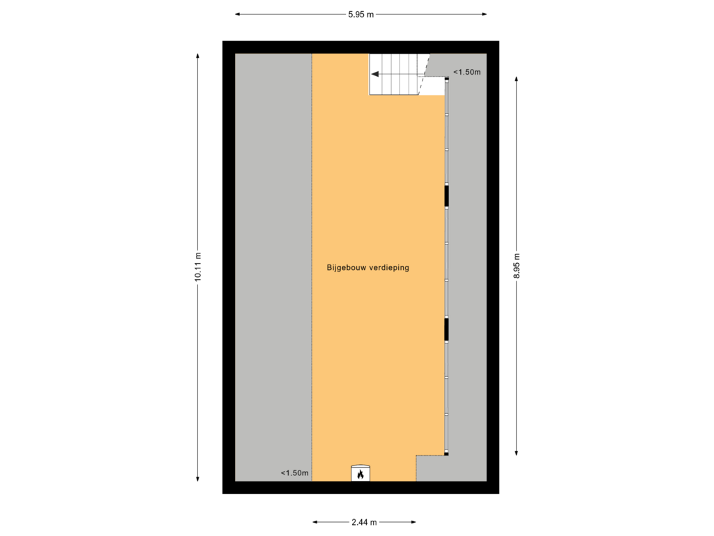 View floorplan of Bijgebouw Verdieping of Grootschoterweg 68