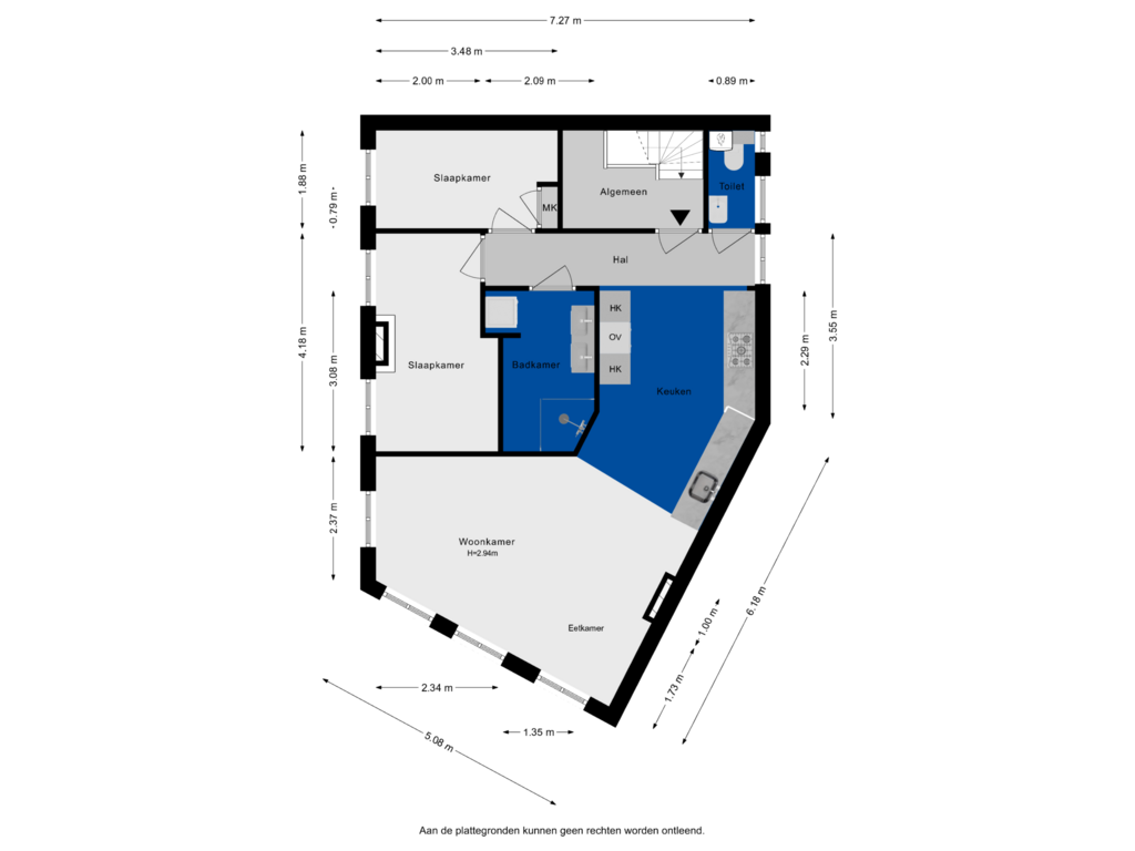 View floorplan of Appartement of Nieuwe Achtergracht 117-3