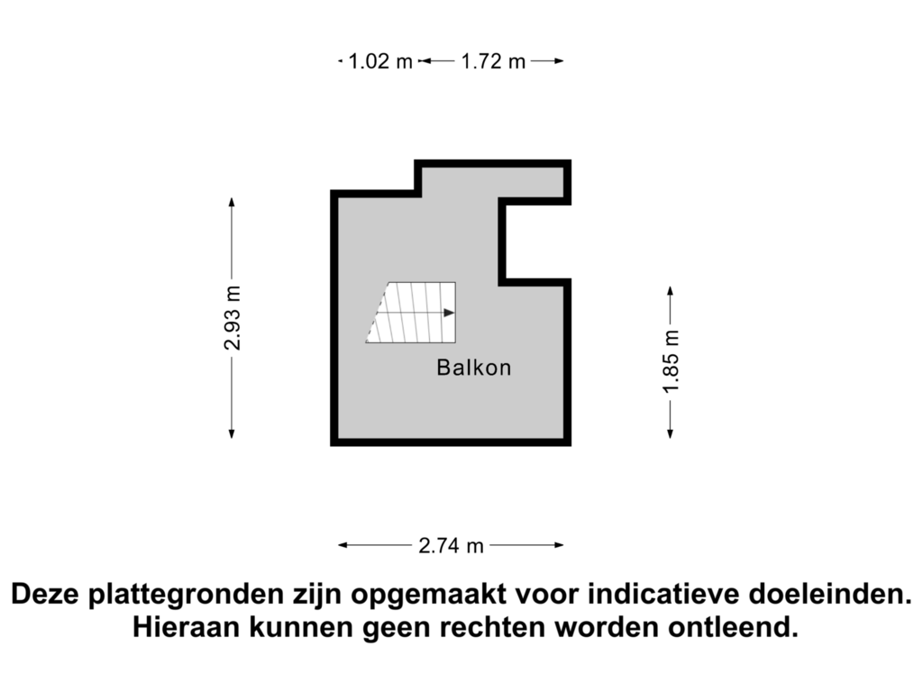 View floorplan of 2e Verdieping of Zuidwal 30-A